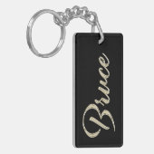 Bruce Name whitegold Schlüsselanhänger Anhänger キーホルダー (正面左)