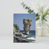 Bruce Peninsula、Onta、Flowerpot Island、Sea stack ポストカード (スタンド正面)