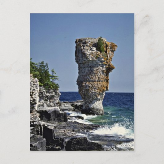 Bruce Peninsula、Onta、Flowerpot Island、Sea stack ポストカード (正面)