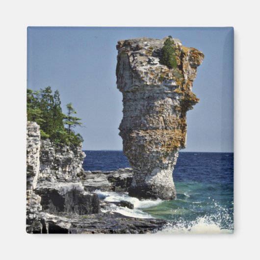 Bruce Peninsula、Onta、Flowerpot Island、Sea stack マグネット (正面)