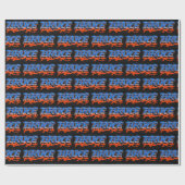Bruce Vorname Name Graffiti blue orange ラッピングペーパー (フラット)