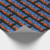 Bruce Vorname Name Graffiti blue orange ラッピングペーパー (角)