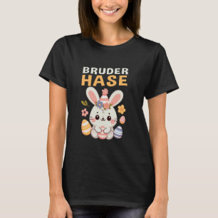 Bruder Hase Cute Easter bunnyは幸せなEを願う Tシャツ