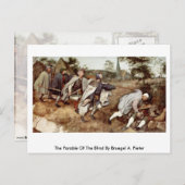 Bruegel A. Pieterによるブラインドの寓話 ポストカード (正面/裏面)