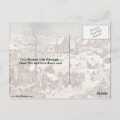 Bruegel A. Pieterによるベツレヘムの国勢調査 ポストカード (裏面)