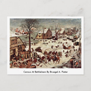 Bruegel A. Pieterによるベツレヘムの国勢調査 ポストカード