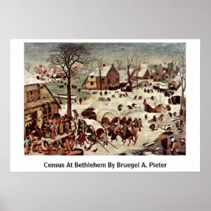 Bruegel A. Pieter著ベスレヘムの人口調査 ポスター