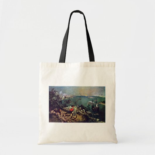 Bruegel D. Ä.著イカロスの秋との景色 トートバッグ (正面)