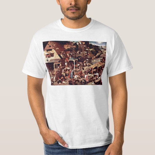 Bruegel D. A?。Pieter著オランダの諺 Tシャツ (正面)