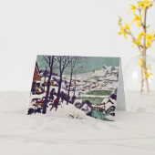 Bruegel D. A?。Pieter著雪のハンター、 カード (黄色い花)
