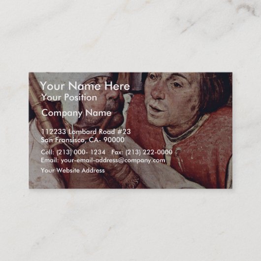 Bruegel D. A?。Pieter著Bauerntanzgässchenの詳細 名刺 (正面)
