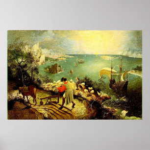 Bruegel's Landscape with the Fall of Icarus - 1558 ポスター