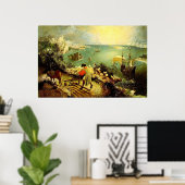 Bruegel's Landscape with the Fall of Icarus - 1558 ポスター (ホームオフィス)