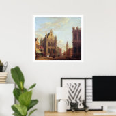 Bruges, 1824 (パネル上の油) ポスター (ホームオフィス)