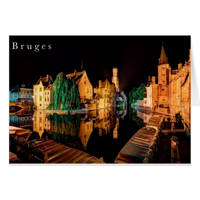 Bruges at night card (正面横)