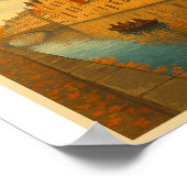 Bruges Belgium Illustration Travel Art ポスター (角)