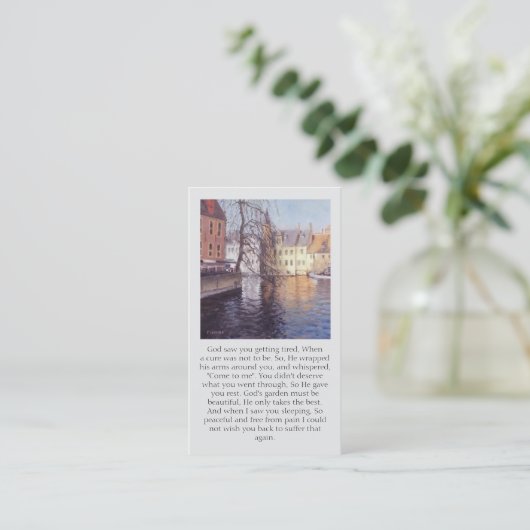 Bruges Canal Blues Oranges Purples Memorial Prayer 名刺 (スタンド正面)