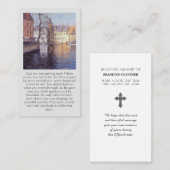 Bruges Canal Blues Oranges Purples Memorial Prayer 名刺 (正面/裏面)