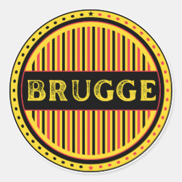 Bruges City Pride Emblem – Belgian Identity ラウンドシール
