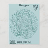 Bruges map ポストカード (正面)