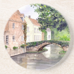 Bruges Water Color 絵画's by Farida Greenfield コースター