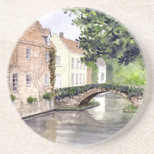 Bruges Water Color 絵画's by Farida Greenfield コースター (正面)