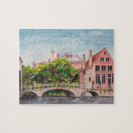 Bruges Water Color 絵画's by Farida Greenfield ジグソーパズル