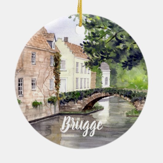 Bruges Water Color 絵画's by Farida Greenfield セラミックオーナメント (裏面)