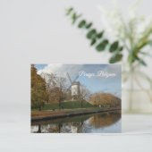 Bruges Windmills Autumn Reflections  シーズンポストカード (スタンド正面)