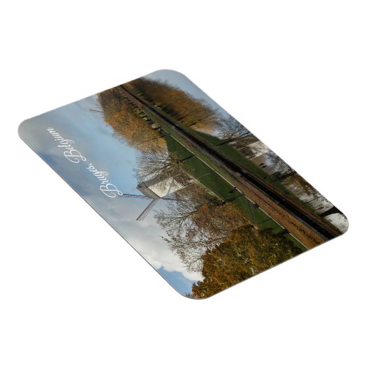 Bruges Windmills Autumn Reflections  マグネット (右側)