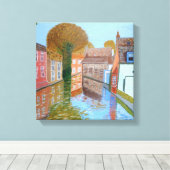Brugge Canal Canvas Print キャンバスプリント (インサイチュ (ウッドフロア))
