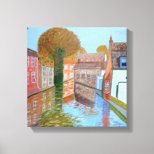 Brugge Canal Canvas Print キャンバスプリント (正面)