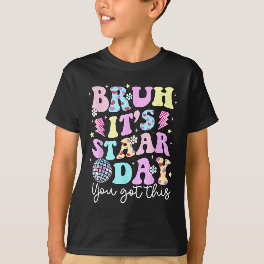 Bruhそのスタアデイテスト日のモチベーション得 Tシャツ (正面)