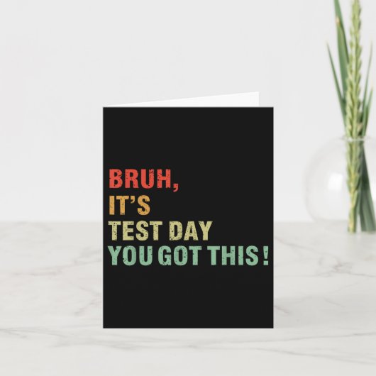 Bruhそのテスト日得このテスト日先生 カード (正面)