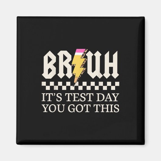 Bruhそのテスト日得このテスト日先生 マグネット (正面)