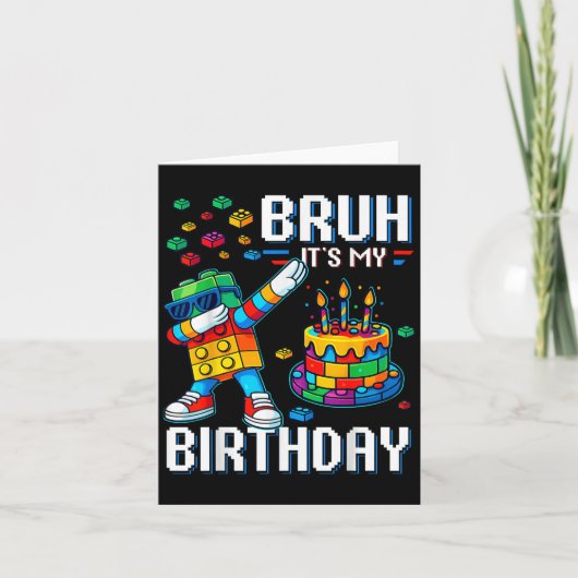 Bruhその私の誕生日マスタービルダーのダビングブロック カード (正面)
