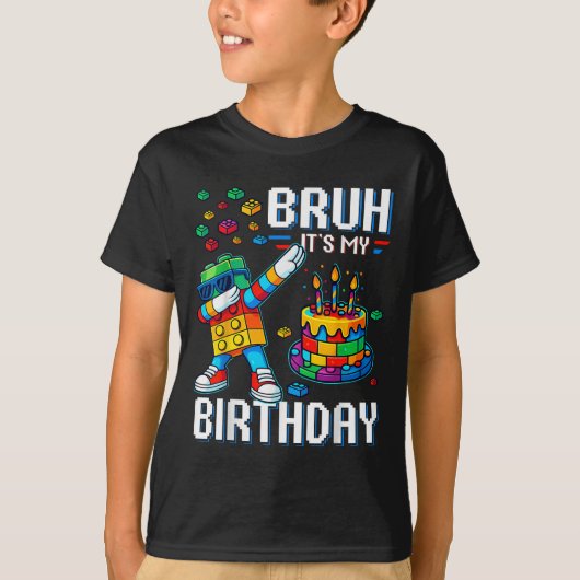Bruhその私の誕生日マスタービルダーのダビングブロック Tシャツ (正面)