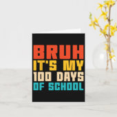 Bruhそれは私の学校先生と子供Rの100日 カード (黄色い花)