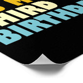 Bruhそれは私の第3誕生日3歳の女の子の男の子だ ポスター (角)