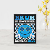 Bruhで11月We衣服ブルー糖尿病認識度S カード (黄色い花)