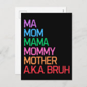 Bruhは以前、母の日の母の贈り物として知られていた シーズンポストカード (正面/裏面)