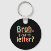 Bruhは大文字のELA英語も使った キーホルダー (裏面)