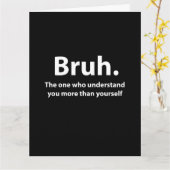 Bruhタイポグラフィ Bruh 挨拶 カード (黄色い花)