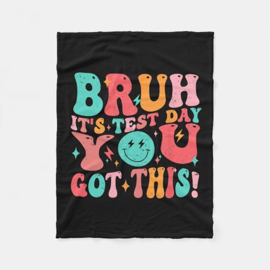 Bruhテストの日この先生男の得子の女の子 フリースブランケット (正面)