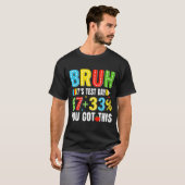 Bruhテストテストの日頑張って67ミーム教師キッズ Tシャツ (正面フル)
