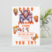 BRUHハロウィン10代の誕生日ビデオゲームのスリーポバー 招待状 (スタンド正面)