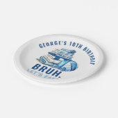 BRUHブループールパーティーボーイ誕生日 ペーパープレート (アングル)