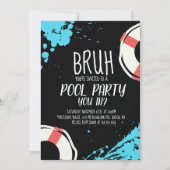 Bruhプールパーティーお助けマン 誕生日 招待状 (正面)