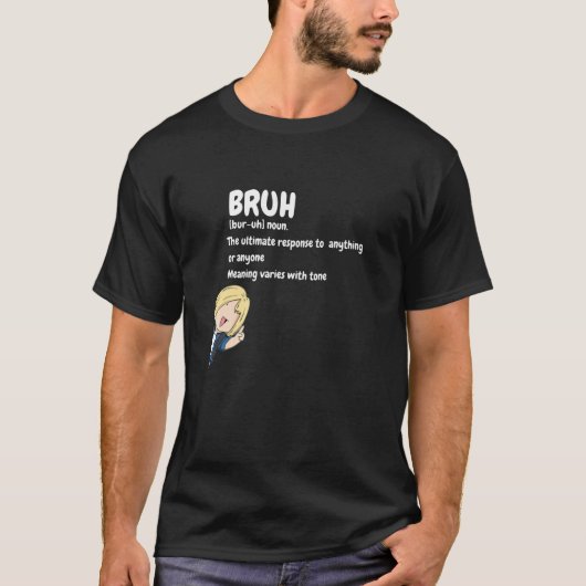 Bruhミーム説明 Tシャツ (正面)