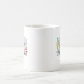 Bruh今日のテスト得日だおもしろい コーヒーマグカップ (中央)